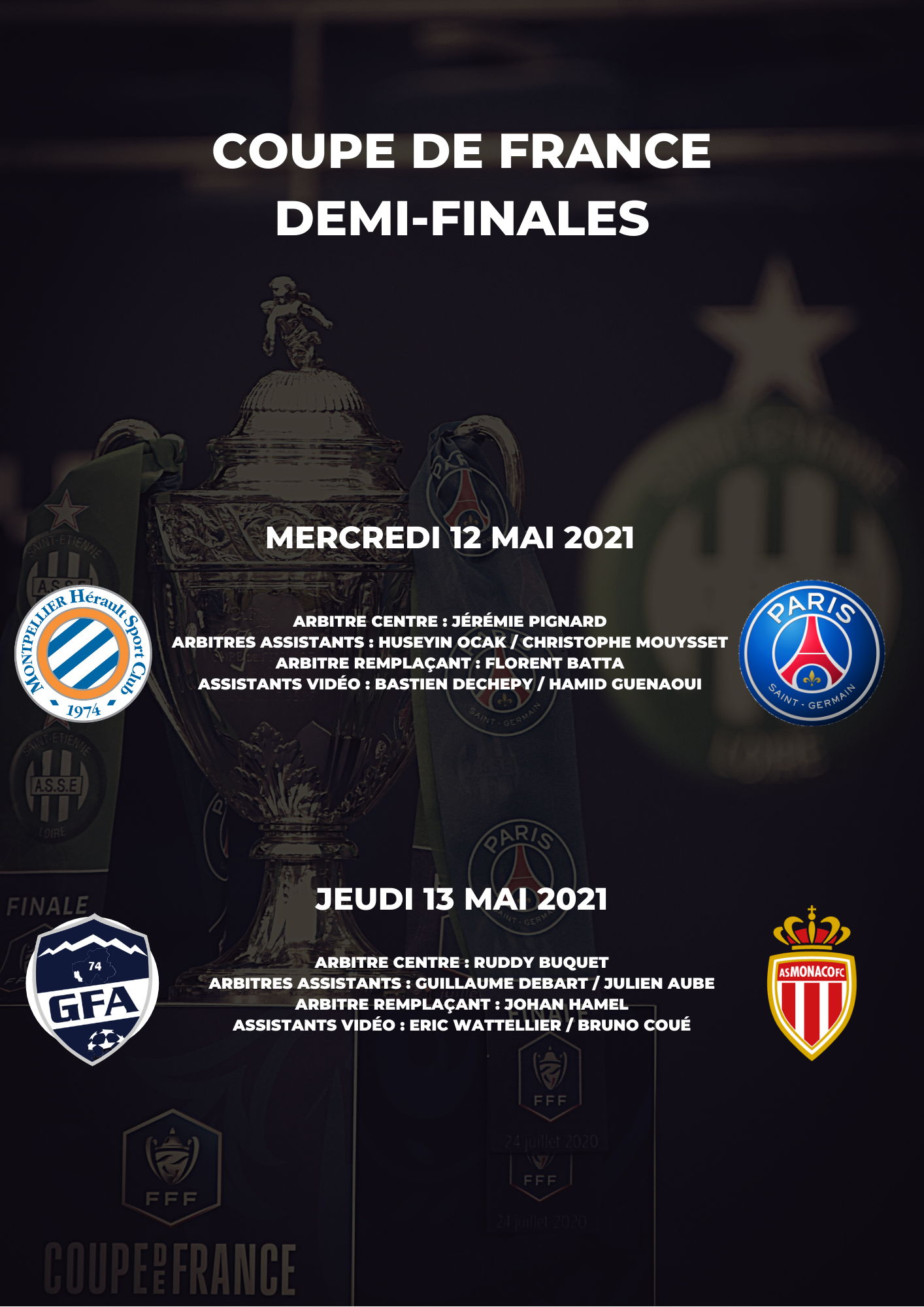 Désignations demi-finales Coupe de France